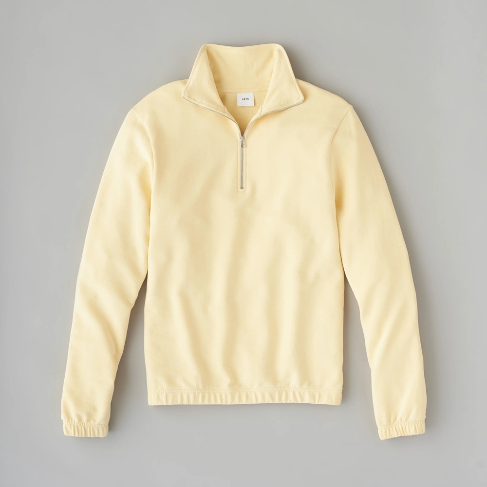 KOTN Butter Yellow Quarter-Zip Sweatshirt